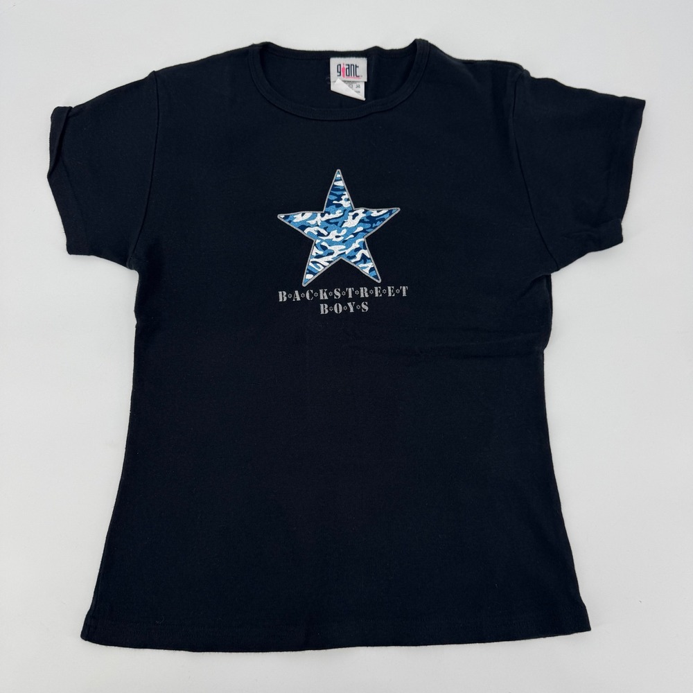 Vintage Backstreet Black Blue Camo Star Giant Tag OSFA Made in USA